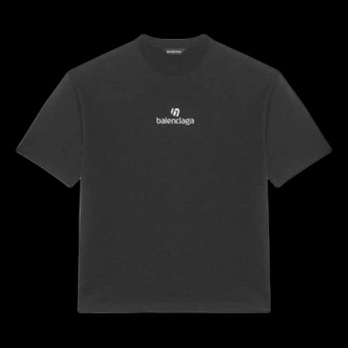 Balenciaga Alphabet Printing Short Sleeve Black