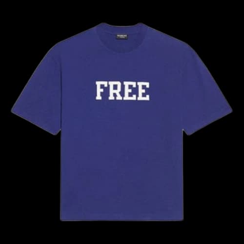 Balenciaga FW21 Retro Knit Short Sleeve Navy Blue