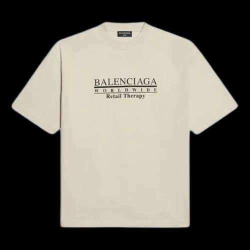 Balenciaga Retail Therapy Medium Fit T-Shirt 'Ivory Black'