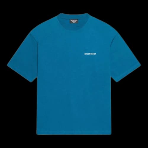 Balenciaga Logo T-Shirt Medium Fit 'Blue'