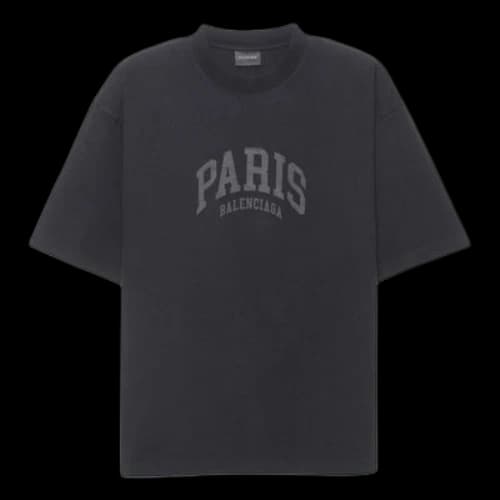 Balenciaga Cities Paris T-Shirt Medium Fit 'Nero'
