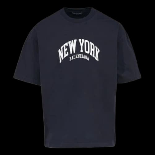 Balenciaga Cities New York T-Shirt Medium Fit 'Navy'