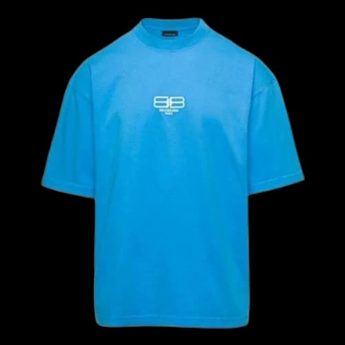 Balenciaga BB Paris Icon T-Shirt Medium Fit 'Blue Sky'