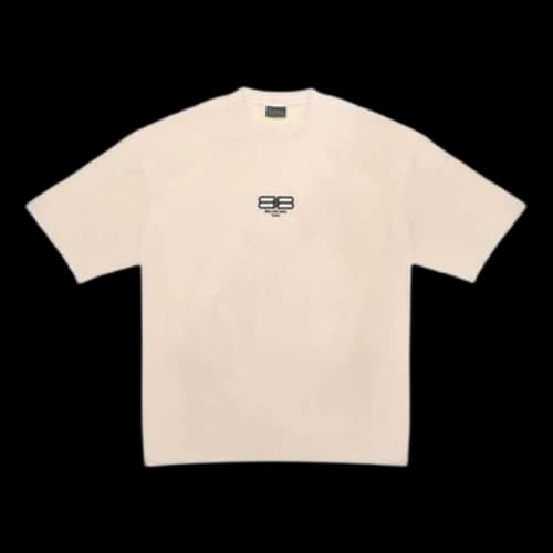 Balenciaga BB Paris Icon T-Shirt Medium Fit 'Beige Black'