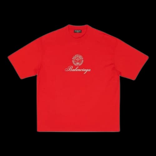 Balenciaga Qixi Crest T-Shirt Medium Fit 'Red'