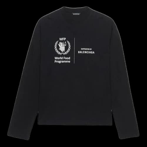 Balenciaga x WFP Long Sleeve T-Shirt Medium Fit 'Black'