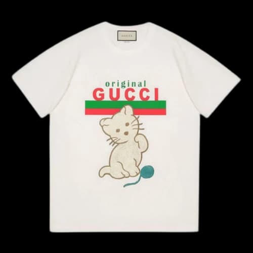 Gucci Cat Sticker Letter For Warm White (Women's)