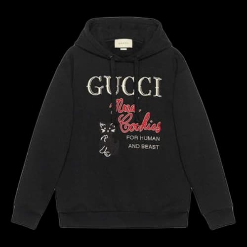 Gucci Mad Cookies Embroidered Hoodie 'Black' (Women's)