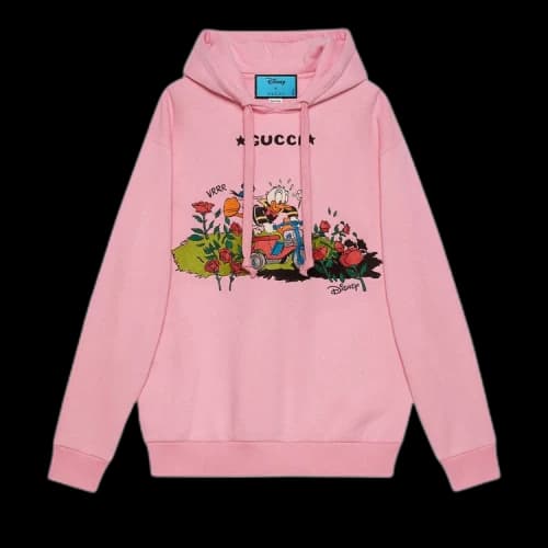 Gucci x Disney Donald Duck Hooded Sweatshirt 'Pink'