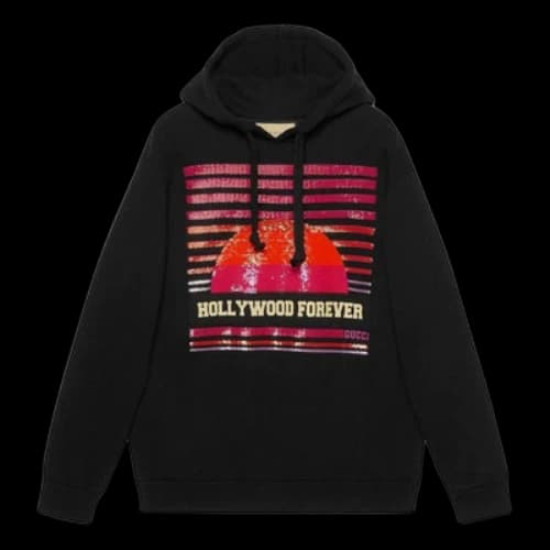 Gucci Hollywood Forever Hoodie 'Black Red'