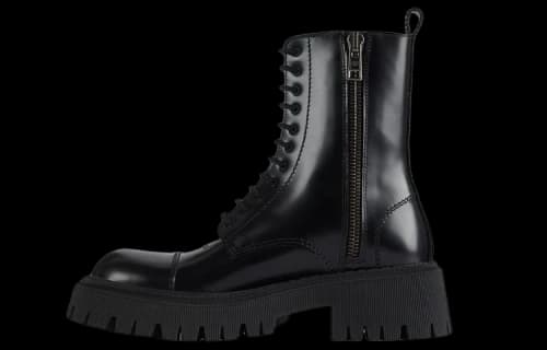 Balenciaga Tractor 20mm Zip Up Boot Black