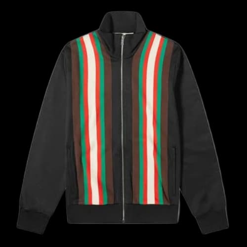 Gucci Vintage Plain Knit Zip-Up Jacket For Men Black