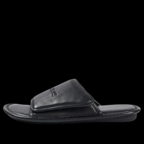 Balenciaga Home Small Cowhide Black Slippers
