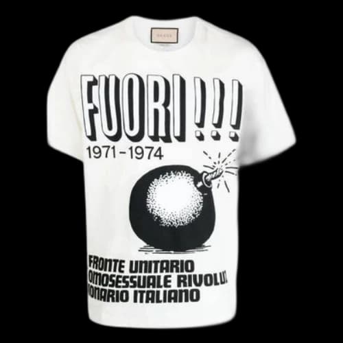 Gucci Cotton Jersey With Fuori!!! Print T-shirt 'White'