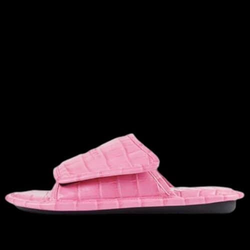 Balenciaga Home Crocodile Pattern Calfskin Mules Pink (Women's)