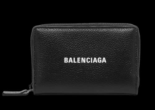 Balenciaga Cash Zip Card Holder Black/White