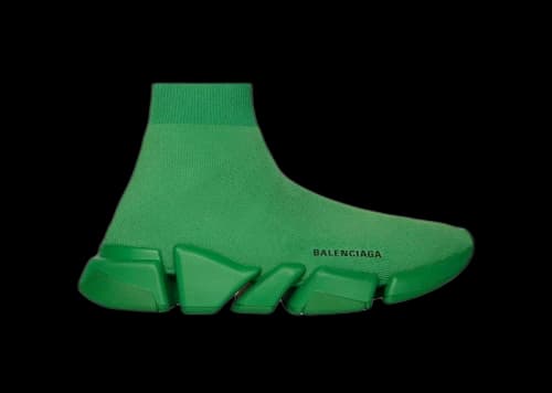 Balenciaga Speed 2.0 Monochrome Recycled Knit Green (Women's)