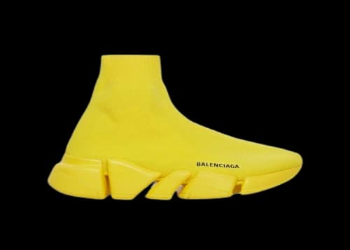 Balenciaga Speed 2.0 Monochrome Recycled Knit Yellow