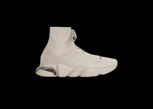 Balenciaga Speed Lace Up Clear Sole Sand