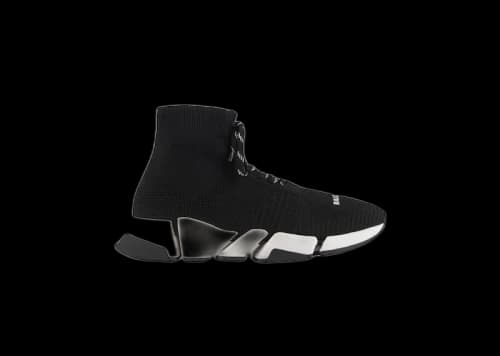 Balenciaga Speed 2.0 Lace Up Black White