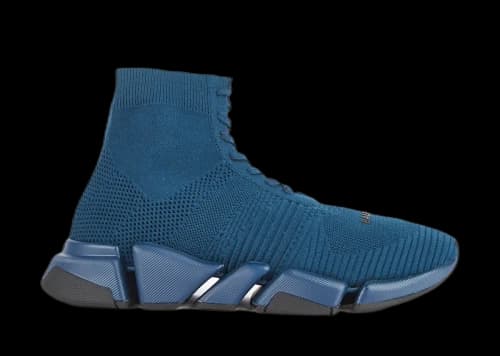 Balenciaga Speed 2.0 Stretch-Knit Lace Up Navy