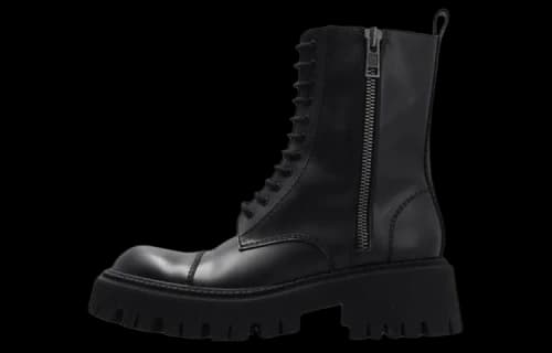 Balenciaga Tractor Zip Up Combat Boot Black (Women's)