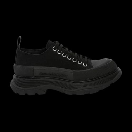 Alexander McQueen Tread Slick Lace Up 'Triple Black' 2023 (Women's)