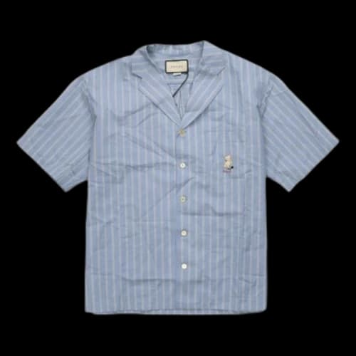 Gucci Cotton Wool Mohair Shirt With Kitten 'Blue'