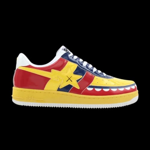 Kaws x Bapesta FS-029 Low 'Chompers - Yellow Red'