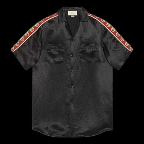 Gucci Vinegar Fiber Oversized Short-Sleeved Shirt For Men Black