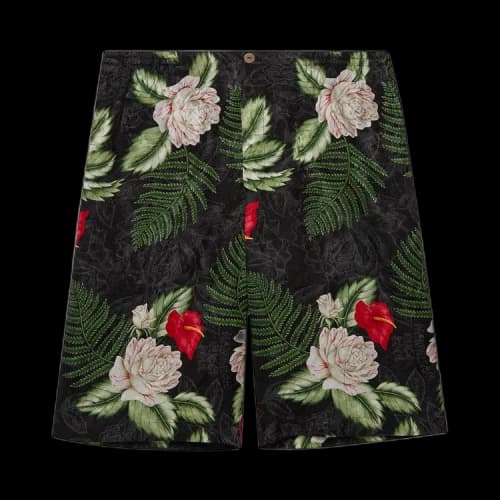 Gucci Hawaian Print Viscose Shorts 'Black/Green'