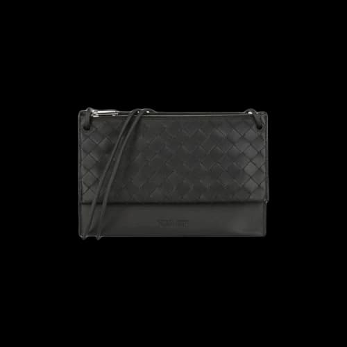 Bottega Veneta Double Pouch Intrecciato Crossbody Bag 'Black'