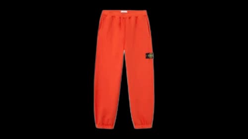 Stone Island Brushed Organic Cotton Fleece 6200004 Sweatpant Scarlet