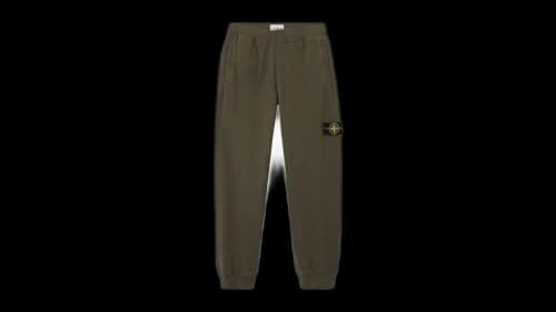 Stone Island Brushed Organic Cotton Fleece 6200012 Sweatpant Military Green