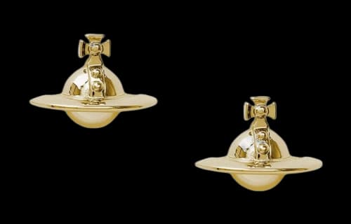 Vivienne Westwood Earrings Solid Orb Gold-tone