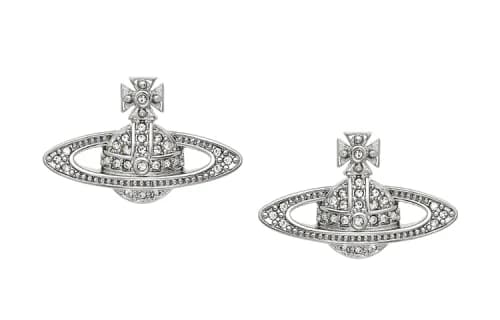 Vivienne Westwood Earrings Mini Bas Relief Silver