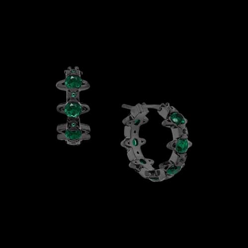 Vivienne Westwood Warwick Earrings 'Black/Green'