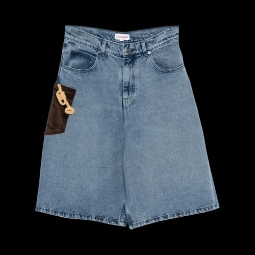 Charles Jeffrey Loverboy Crochet Trumpet Shorts 'Washed Denim'