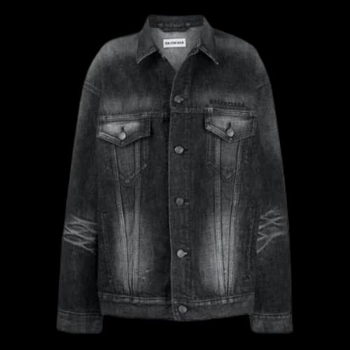 Balenciaga SS21 Logo Casual Solid Color Long Sleeves Jacket Black