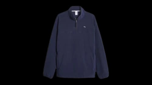 Puma Made With Quality Polarfleece Half Zip Pullover New Navy