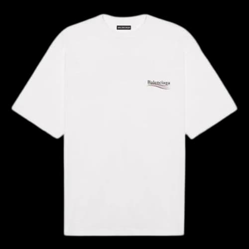 Balenciaga Political Campaign Short Sleeve White