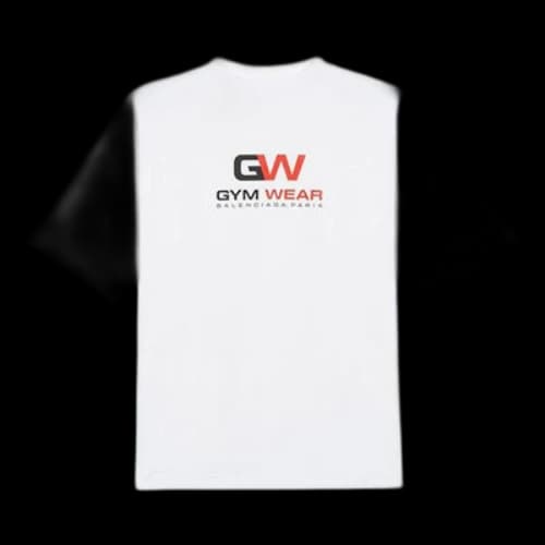 Balenciaga Gym Wear Loose Short Sleeve White