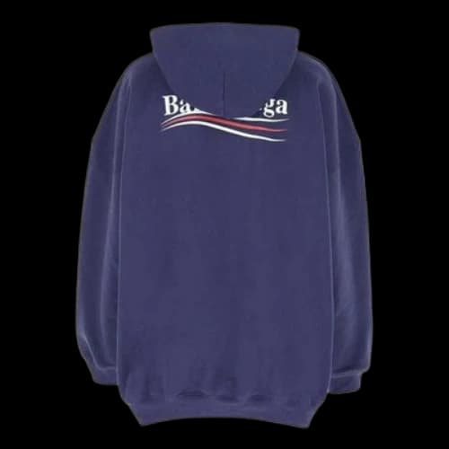 Balenciaga SS21 Loose Long Sleeves Hoodie Blue (Women's)