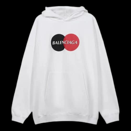 Balenciaga Pattern Loose Version Hoodie Sports White (Women's)