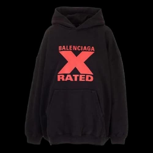 Balenciaga Micro Mark hooded Loose Hoodie Black (Women's)