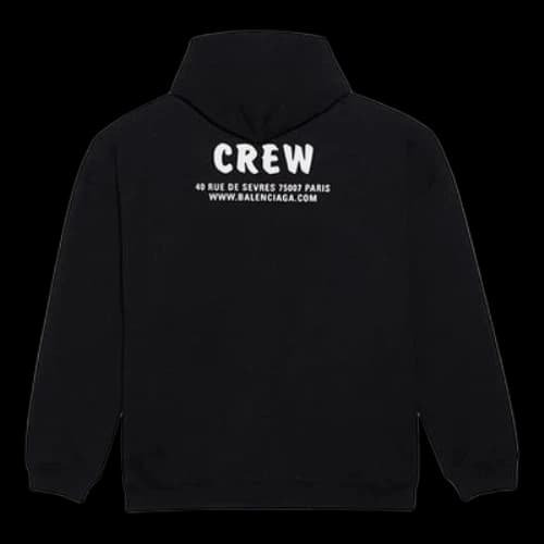 Balenciaga Crew Letter Printing Zipper Female Black (Women's)
