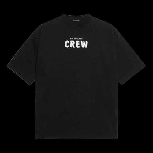 Balenciaga Crew Alphabet Printing Short Sleeve Black