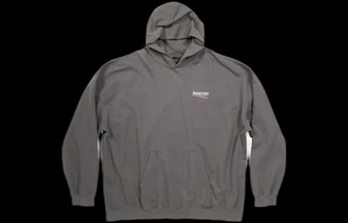 Balenciaga Political Campaign Large Fit Hoodie 'Grey'