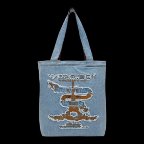 Y/Project Paris Best Distressed Denim Tote Bag 'Blue'