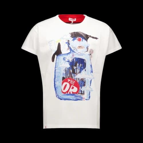 Charles Jeffrey Loverboy Bum Reveal Tee 'White/Red Stripe'